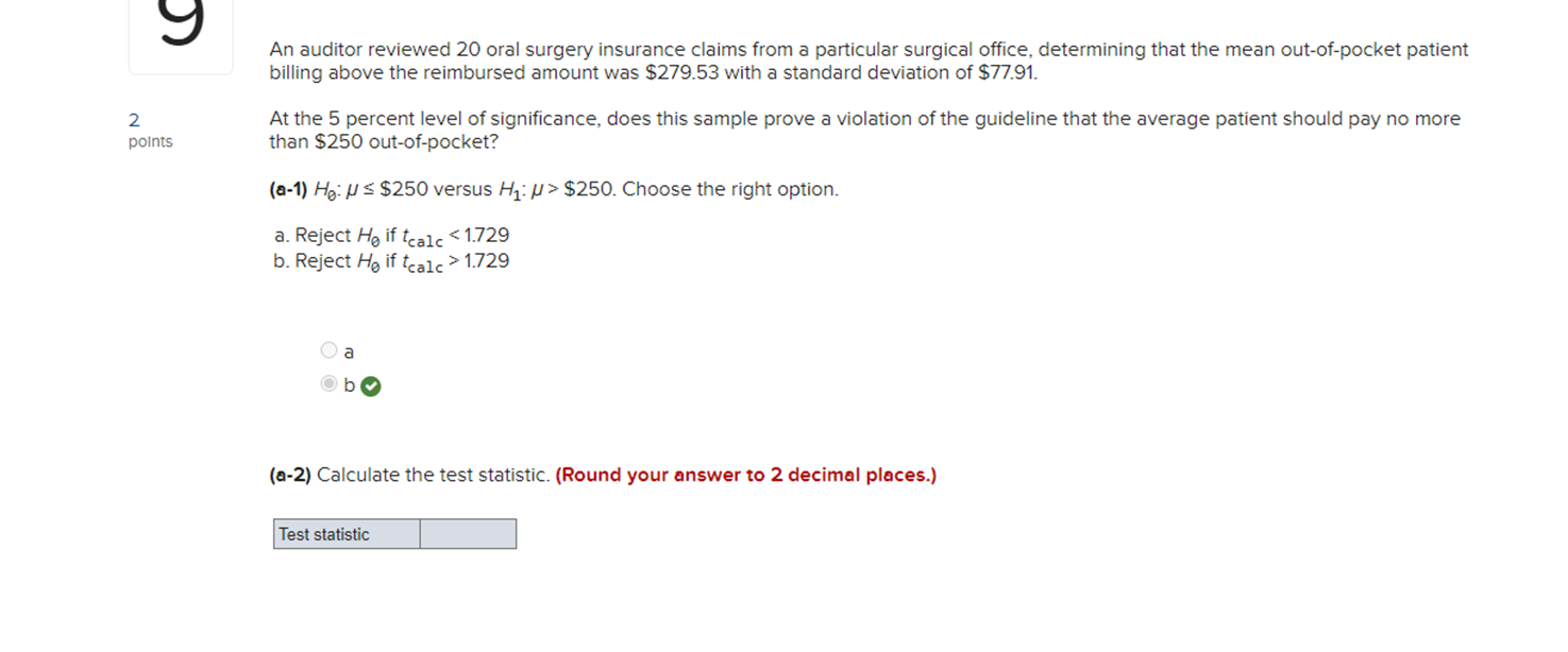 An auditor reviewed 20 oral surgery insurance