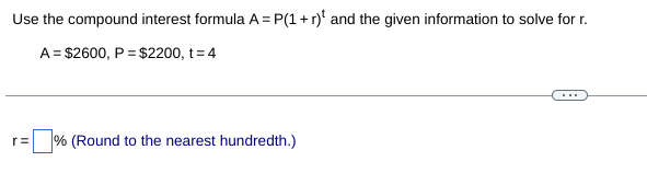 Use the compound interest formula A = P(1 + r)