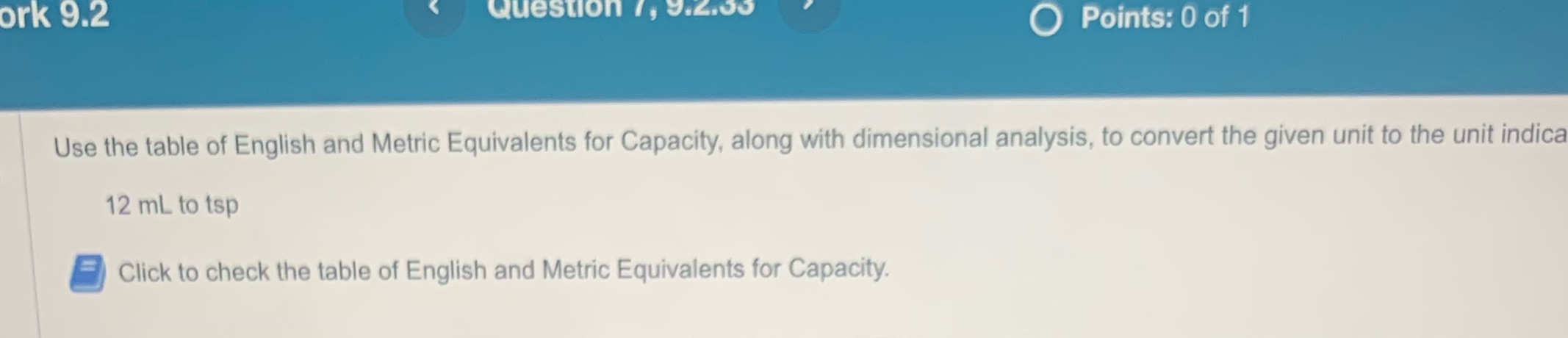 ork 9.2 Question /, 9.2:35 Points: 0 of 1 Use the