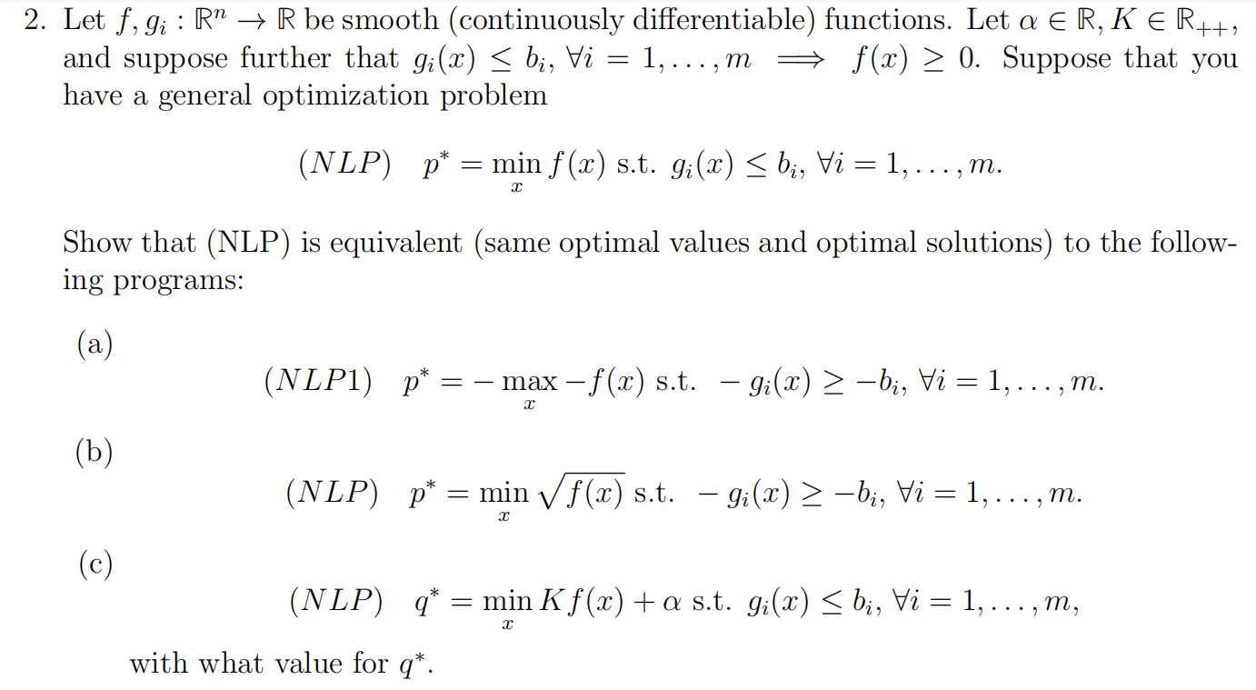 2. Let f, gi : Rn - style=