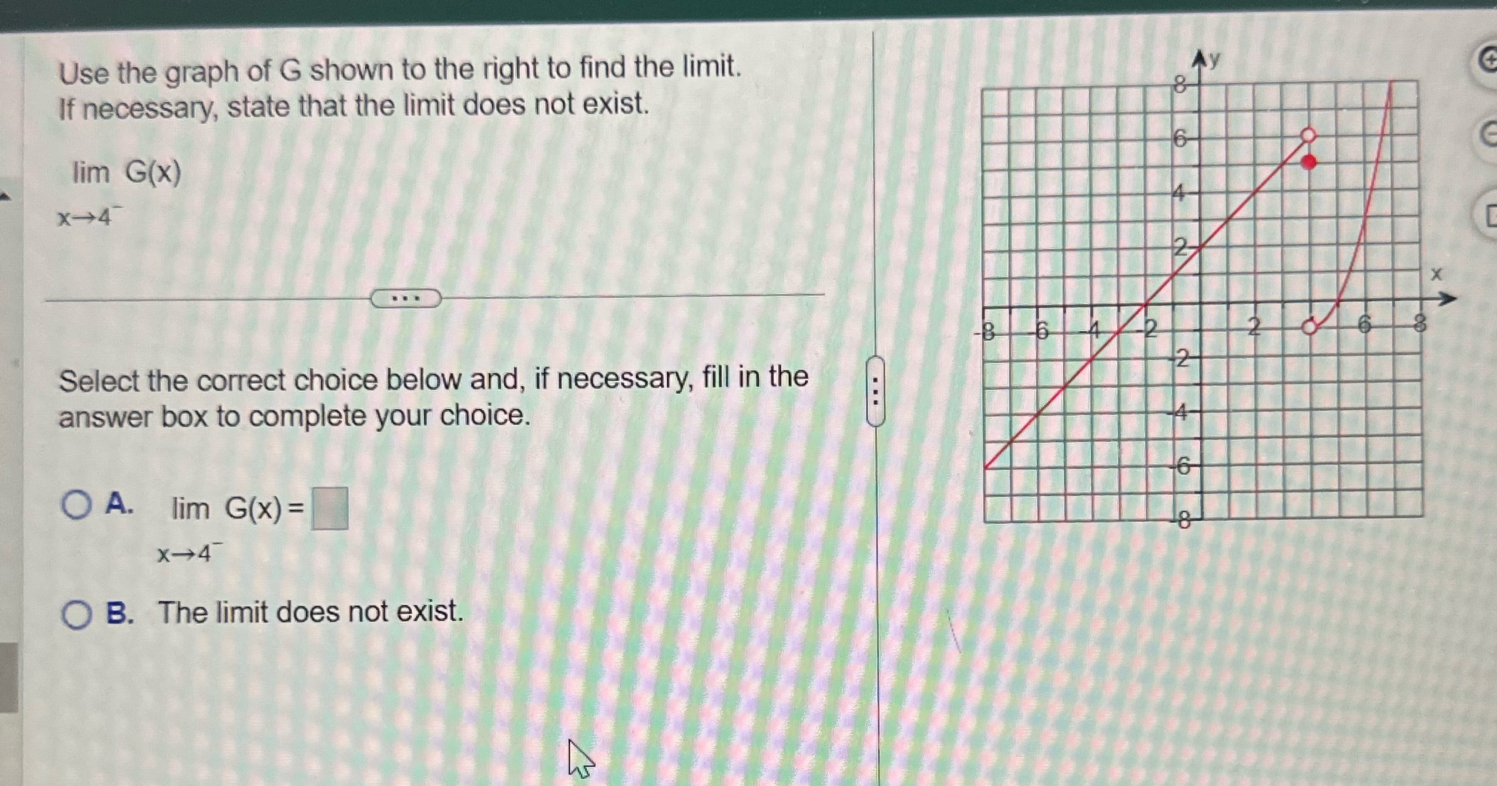 Pls help fast Use the graph of G shown to the