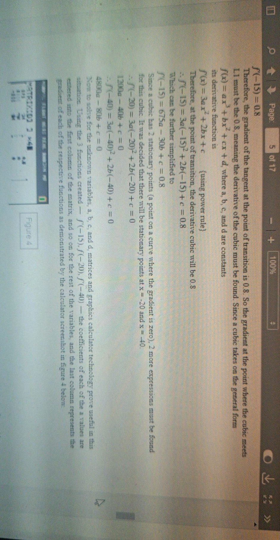 So the image below shows finding the equation of