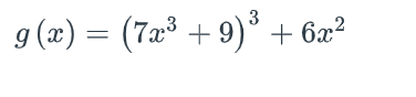 \f\f\fg (x ) = 7x + 9 + 672= (a2) (6x + 2 2) 3 +