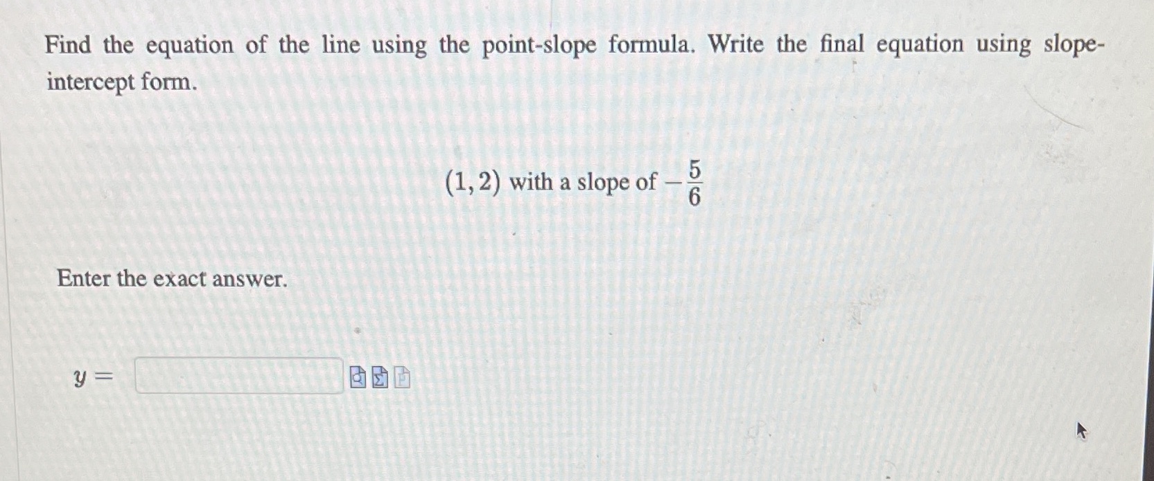 Find the equation of the line using the