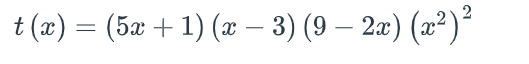 \f\f\fg (x ) = 7x + 9 + 672= (a2) (6x + 2 2) 3 +