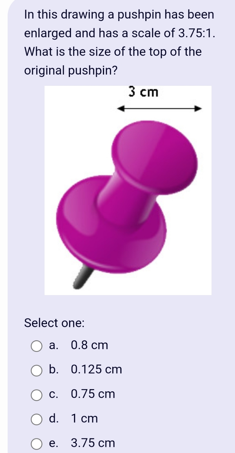 which is it In this drawing a pushpin has been