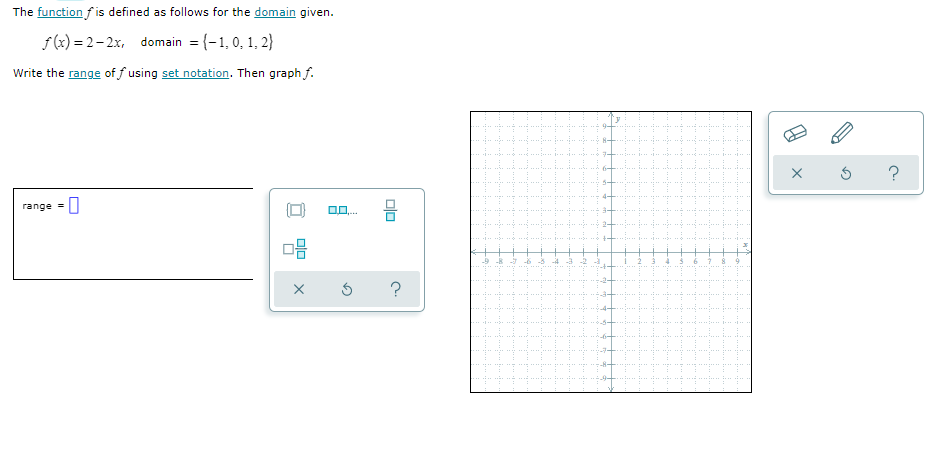 The function f is defined as follows for the