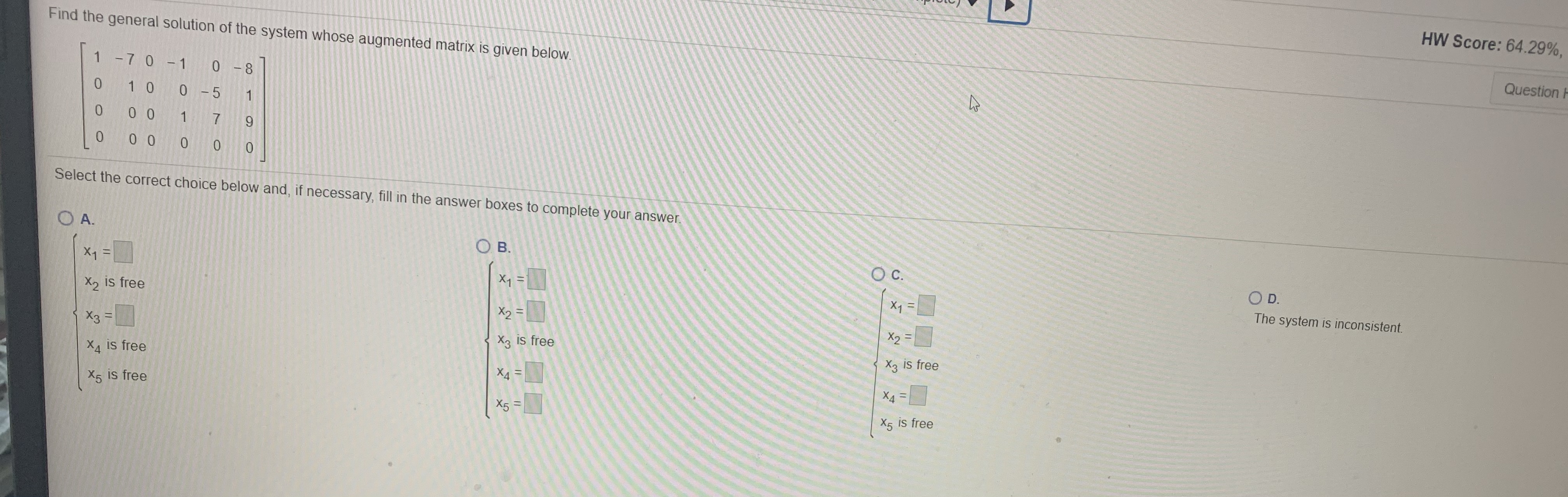 could you explain these HW Score: 64.29%, Find