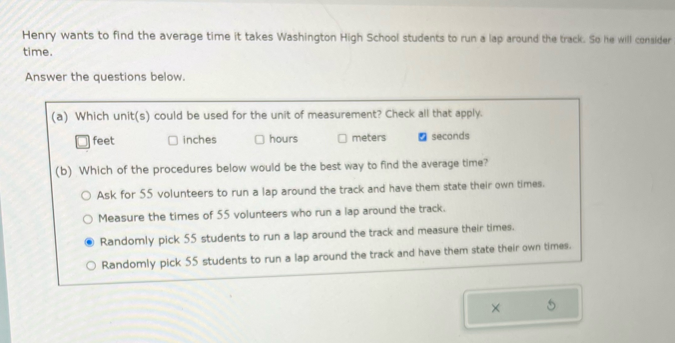 time. Henry wants to find the average time it