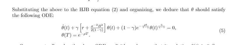 Substituting the above to the HJB equation (2)