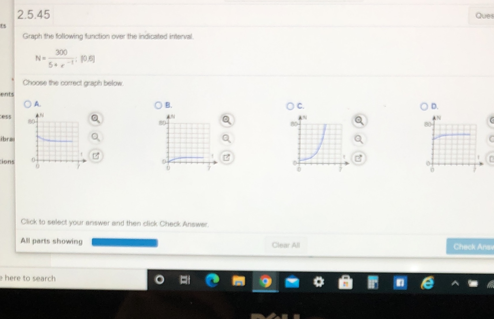 2.5.45 Ques Graph the following function over the