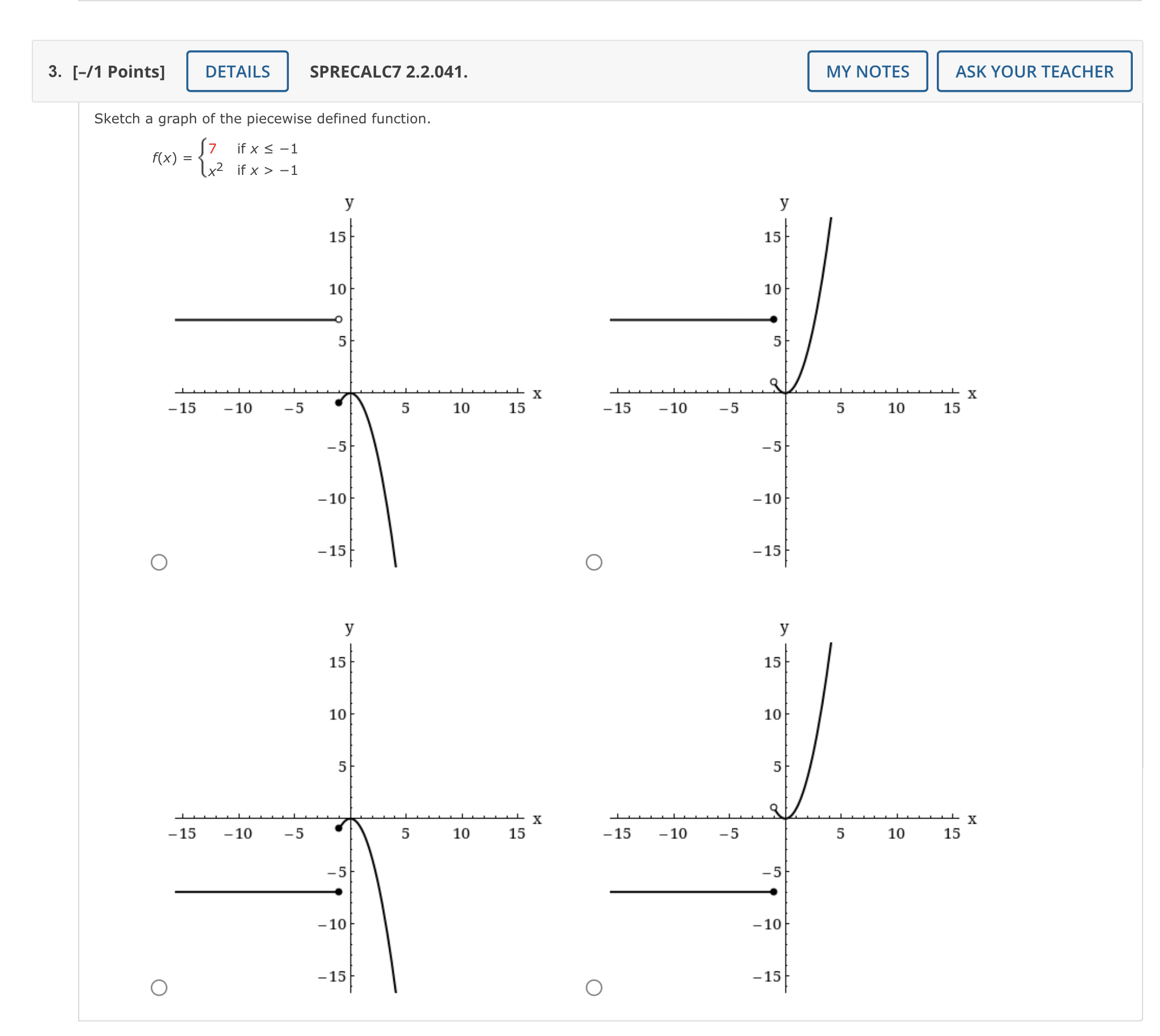 10. [-/1 Points] DETAILS SPRECALC7 2.2.039. MY