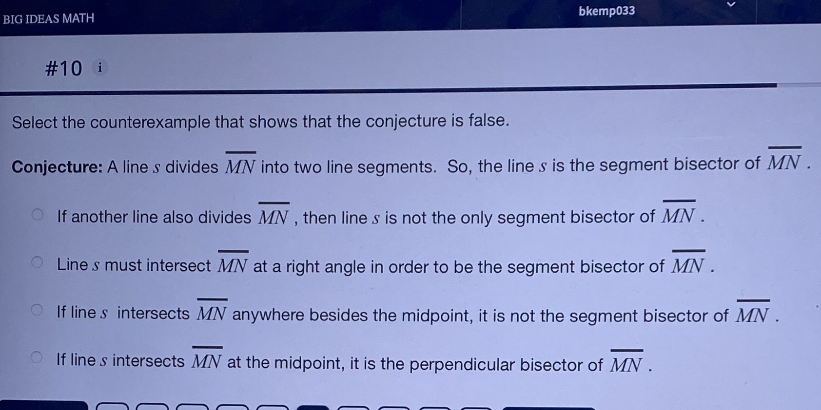 BIG IDEAS MATH bkemp033 #10 i Select the