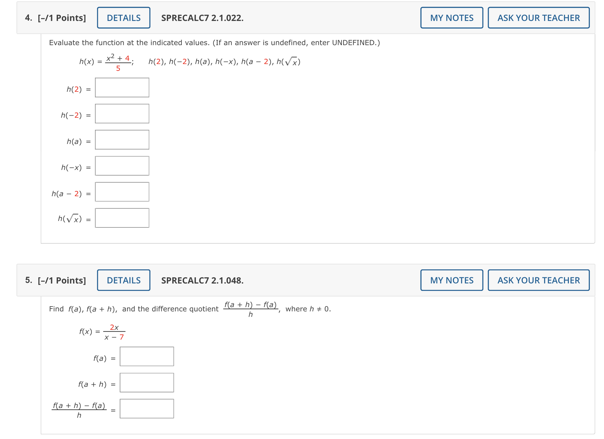 10. [-/1 Points] DETAILS SPRECALC7 2.2.039. MY