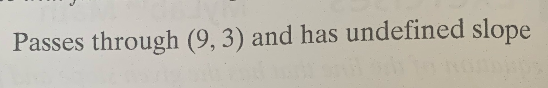 Find an equation of the line that fits each