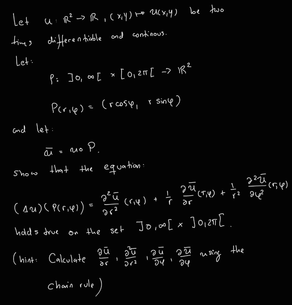 Let u: R2 - R , ( x,y ) + u(x,y) be two tims