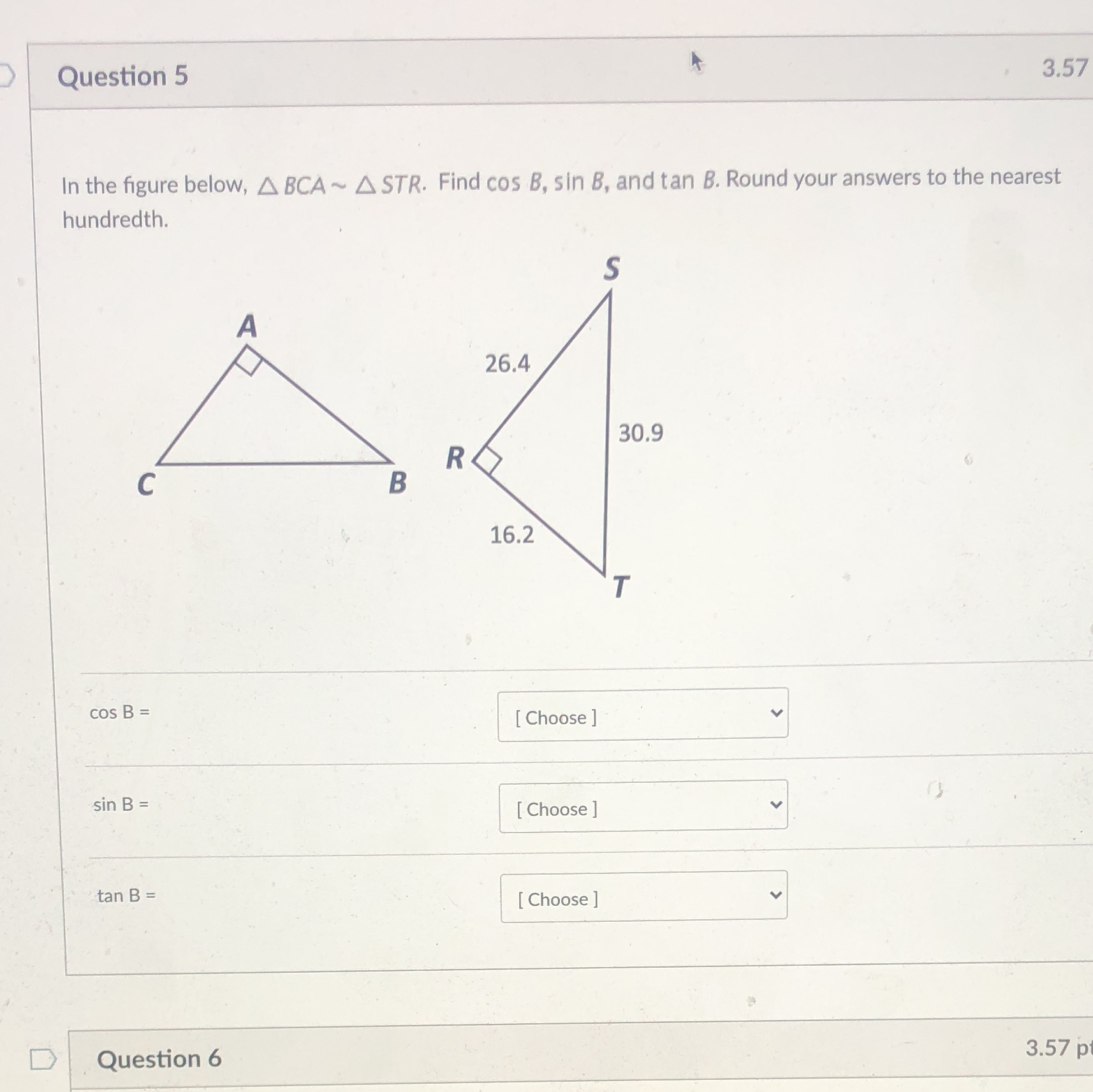 please help Question 5 3.57 In the figure below,