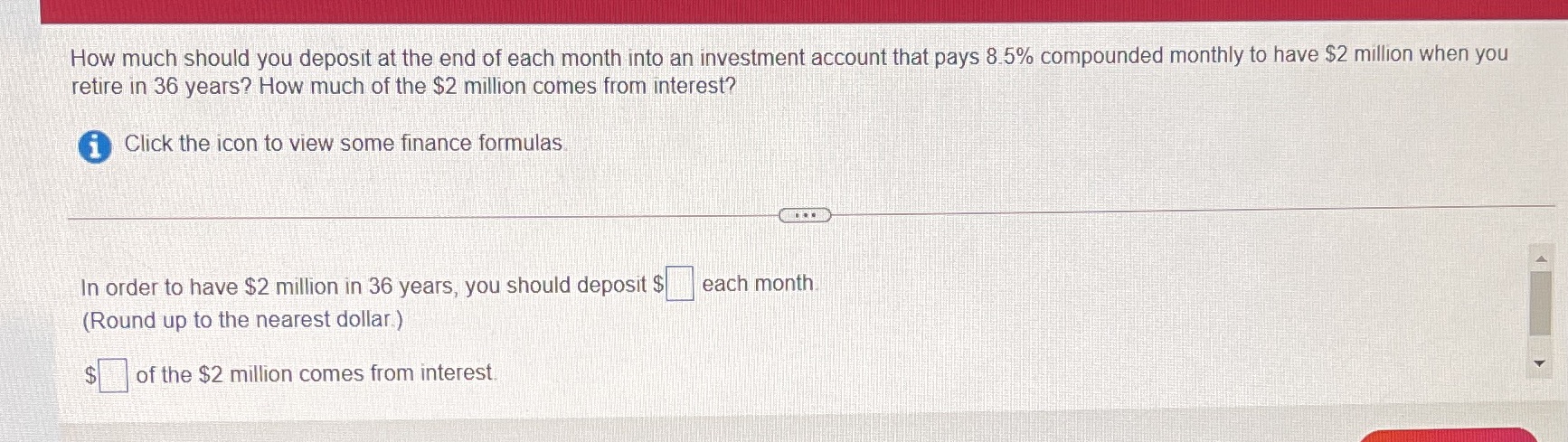 How much should you deposit at the end of each