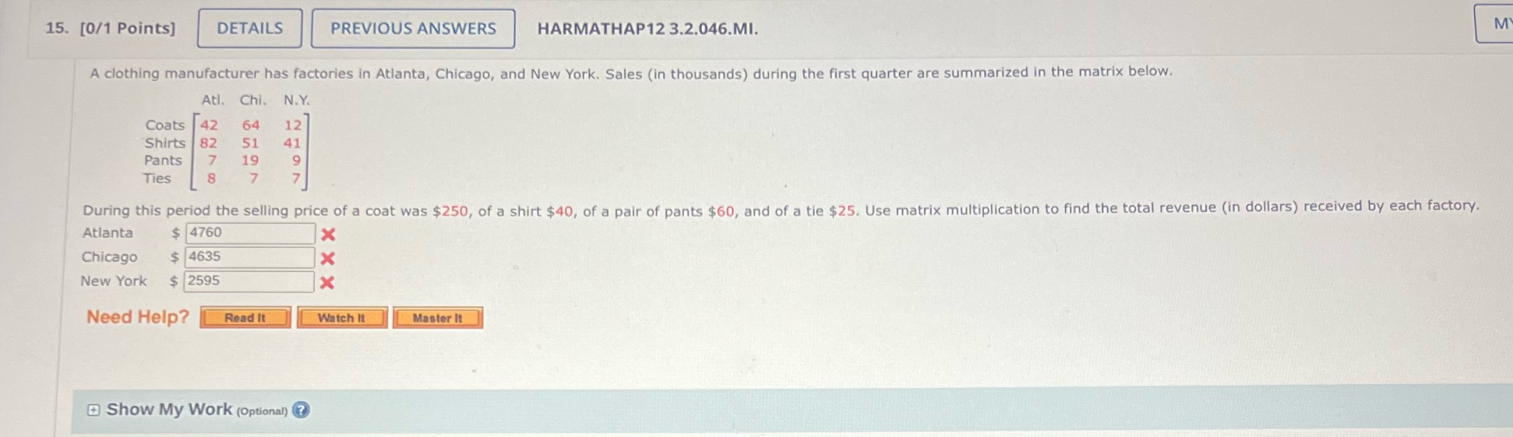 DETAILS PREVIOUS ANSWERS HARMATHAP12 3.2.046.MI.