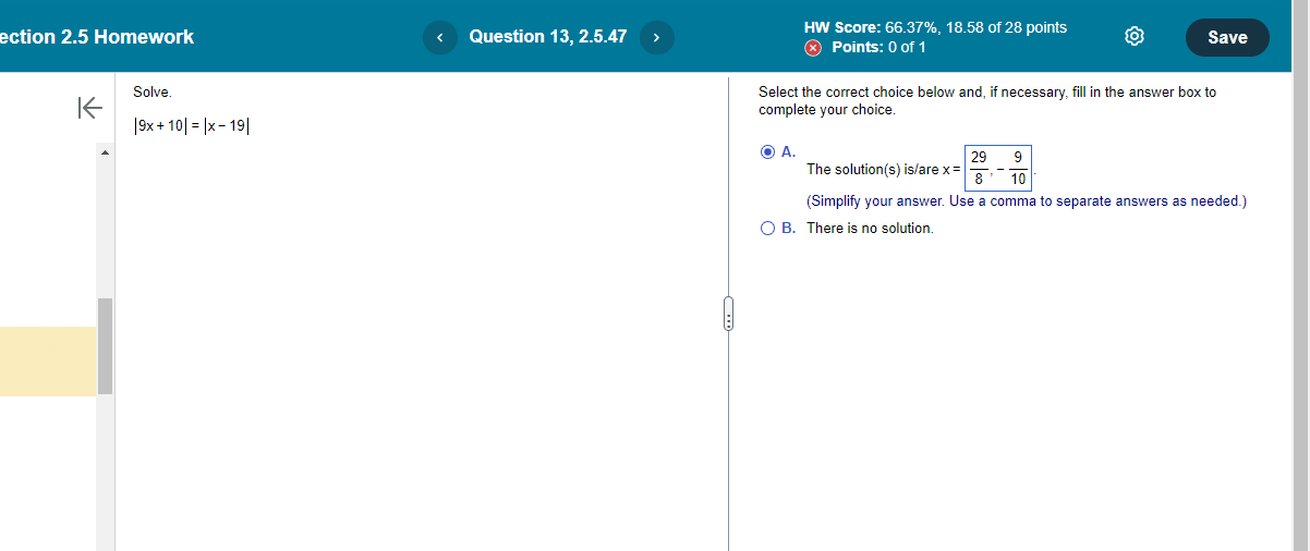 ection 2.5 Homework HW Score: 66.37%, 18.58 of 28