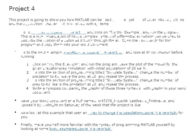 Project 4 This project is going to show you how