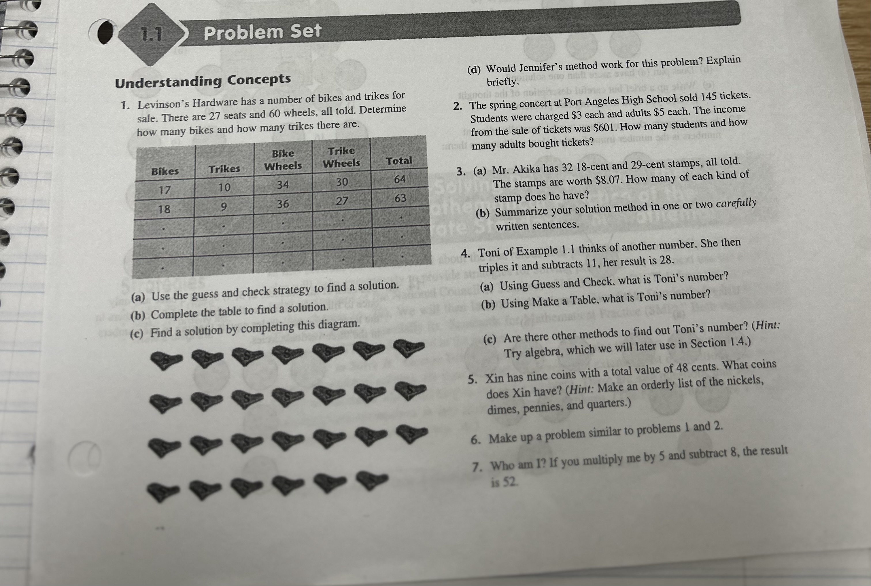 1.1 Problem Set Understanding Concepts d) Would