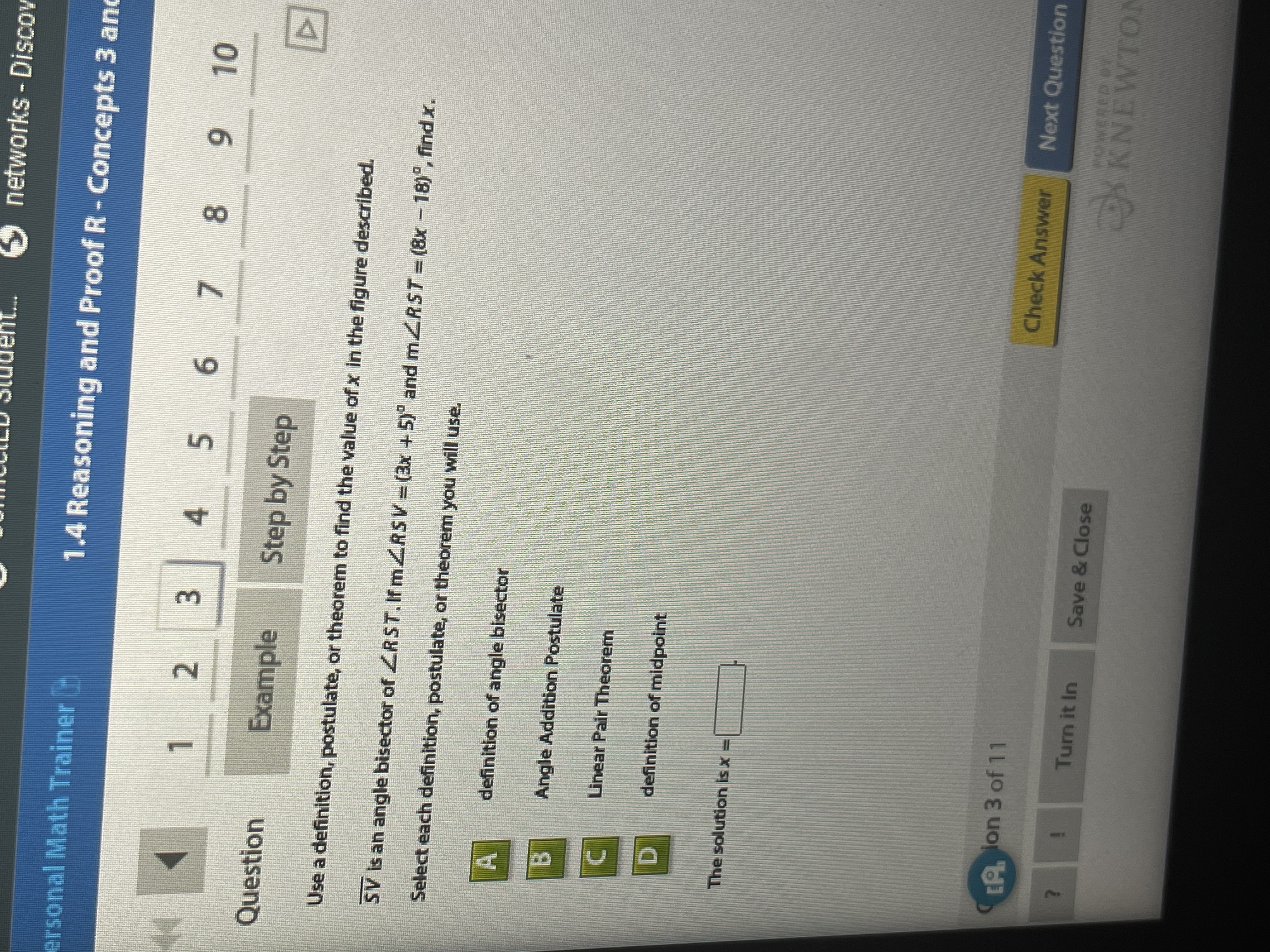 rsonal Math Trainer 1.4 Reasoning and Proof R -