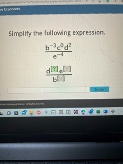 Exponents Simplify the following expression.