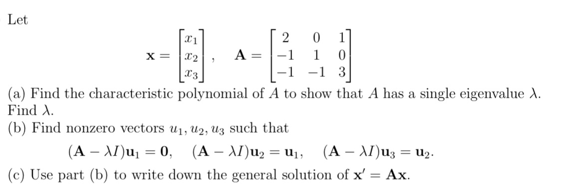 Let 331 2 0 1 3:2 1:2 , A = 1 1 0 $3 1 1 3 (a)