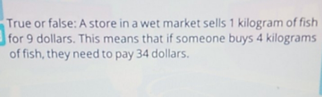 true or false True or false: A store in a wet