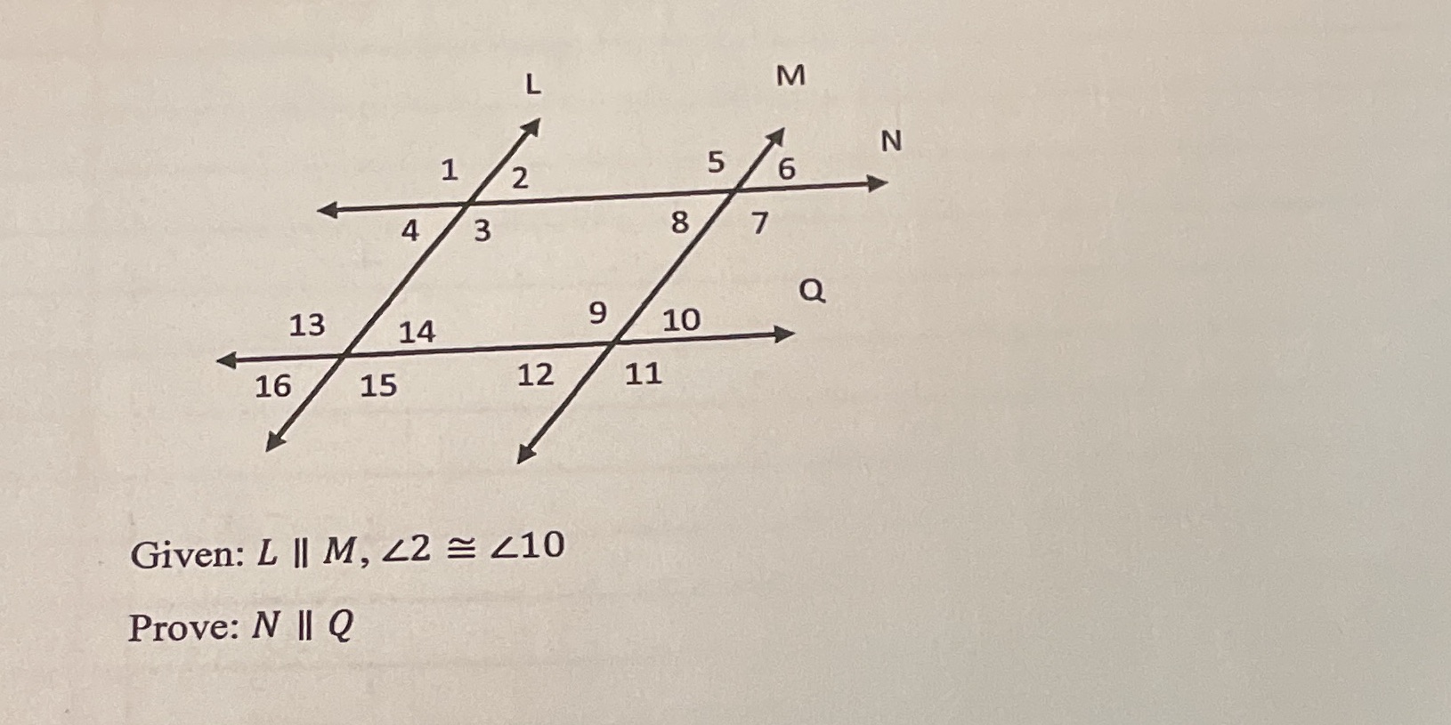 Must construct a two column proof \f
