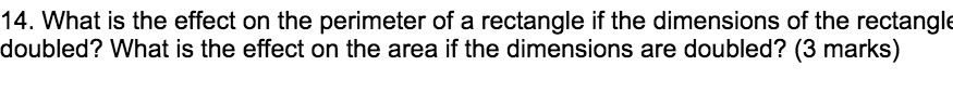 14. What is the effect on the perimeter of a