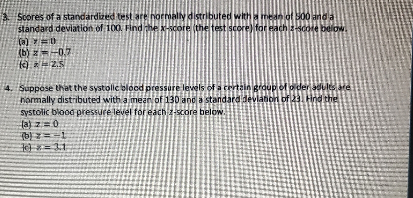 not understanding questions 3 and 4 3. Scores of