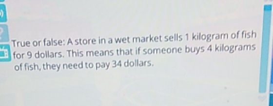 true false True or false: A store in a wet market