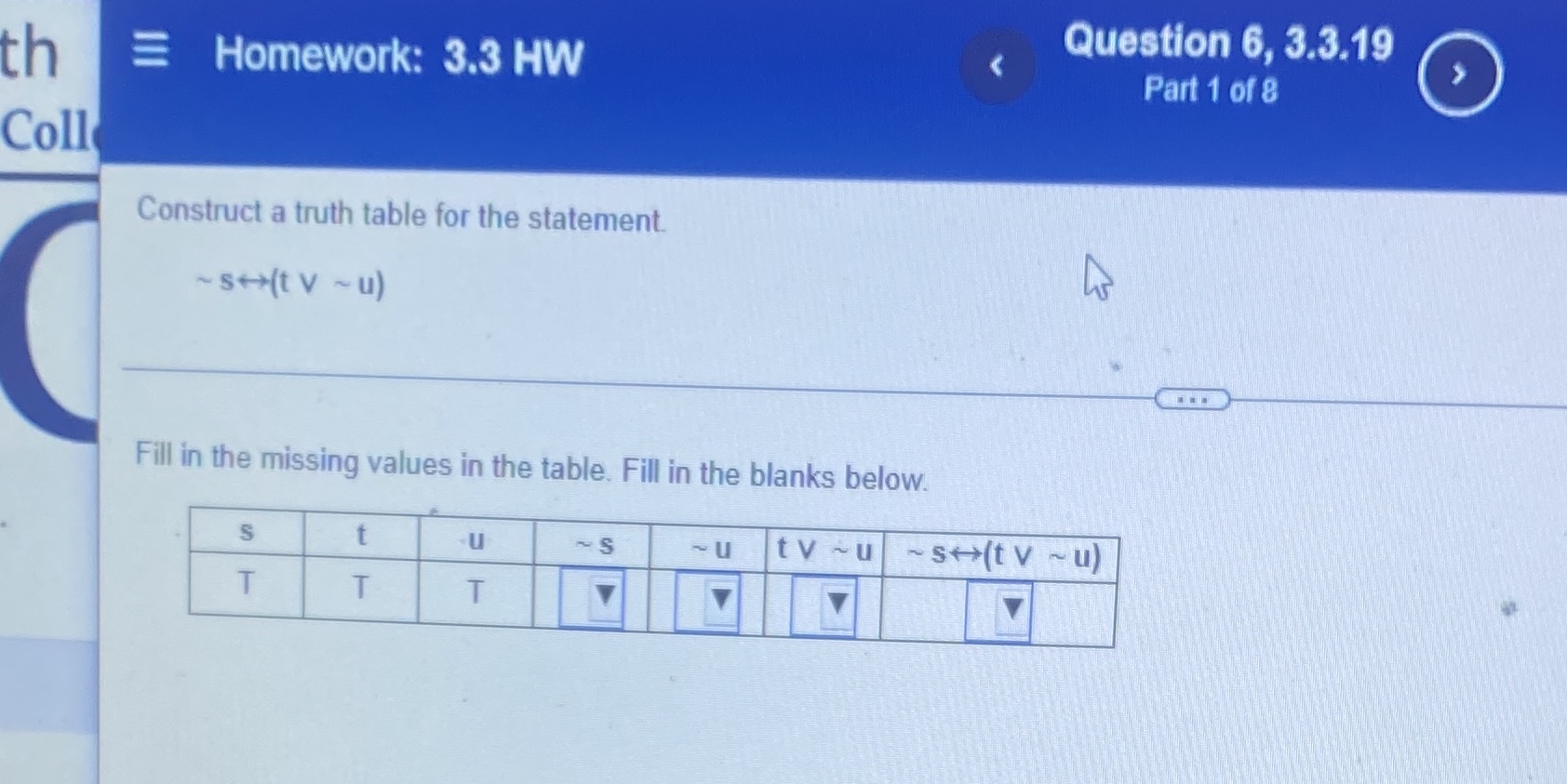Question 6, 3.3.19 th E Homework: 3.3 HW Part 1