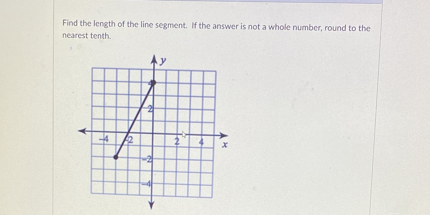 Find the length of the line segment. If the
