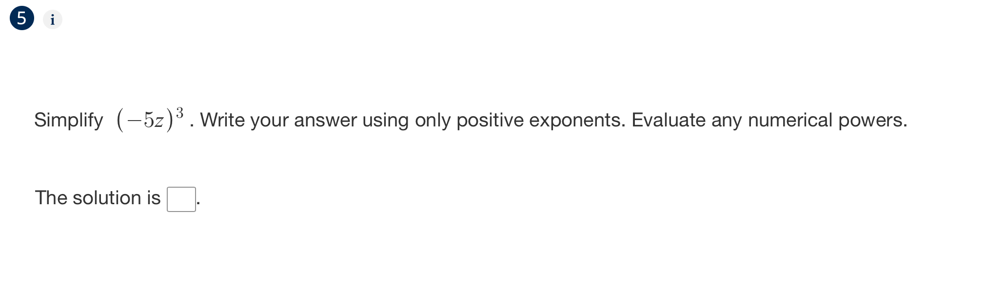 Please help me with this question <3 6 i Simplify