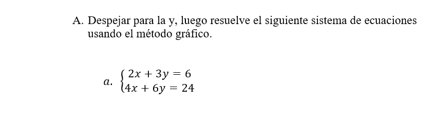 A. Despejar para la y, luego resuelve el