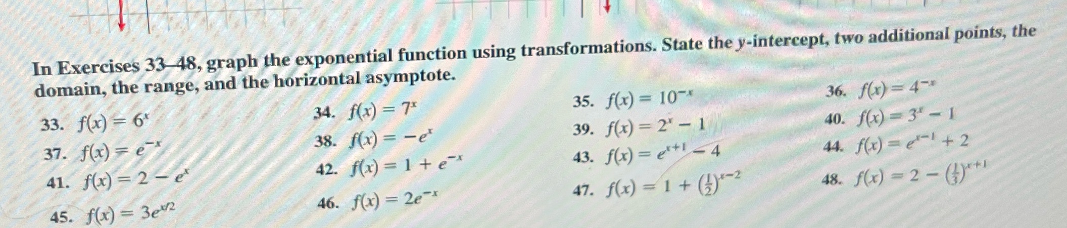 37, 38, 42 In Exercises 33-48, graph the