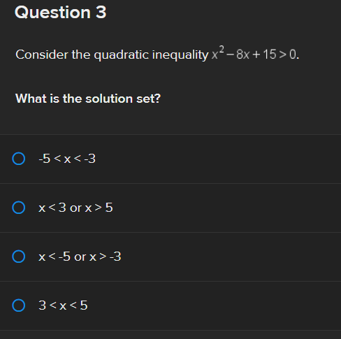 Question 2 Consider the following set of real