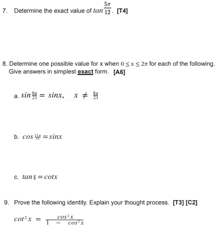 3. Determine the values of o if 0) < 0 < 2x given