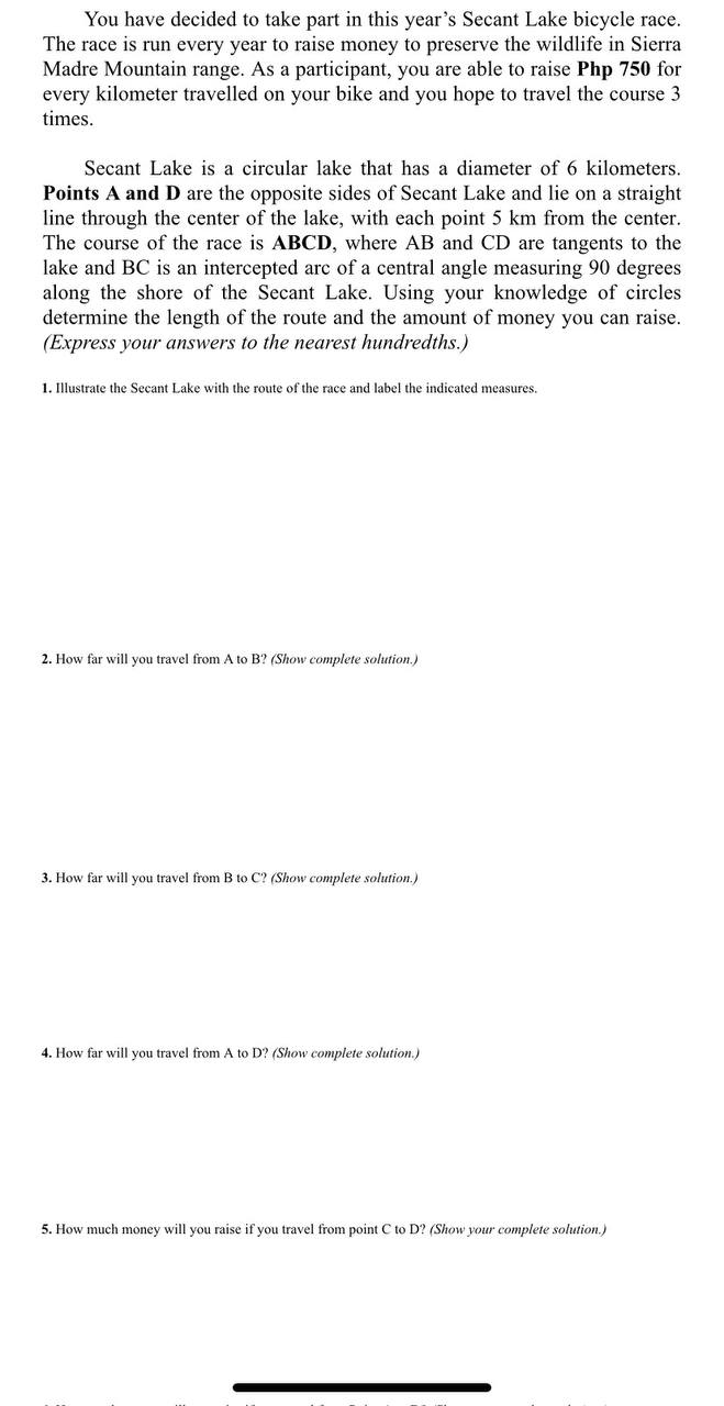 You have decided to take part in this year's