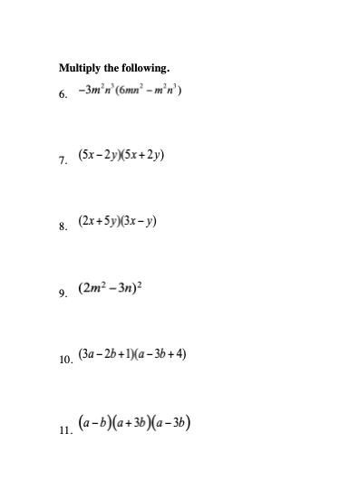 Polynomial Calculations, please show your work