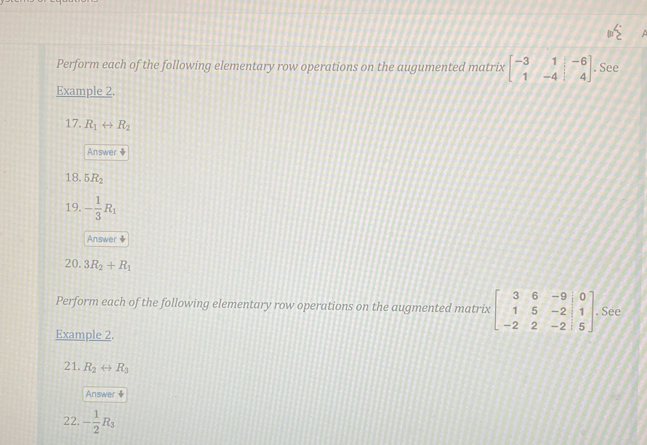 18,20, and 22 please Perform each of the