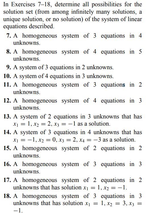question 17 In Exercises 7-18, determine all