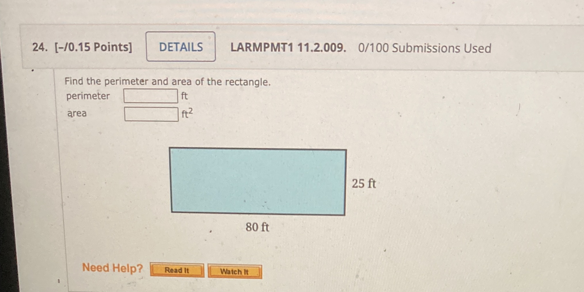 24. [-/0.15 Points] DETAILS LARMPMT1 11.2.009.