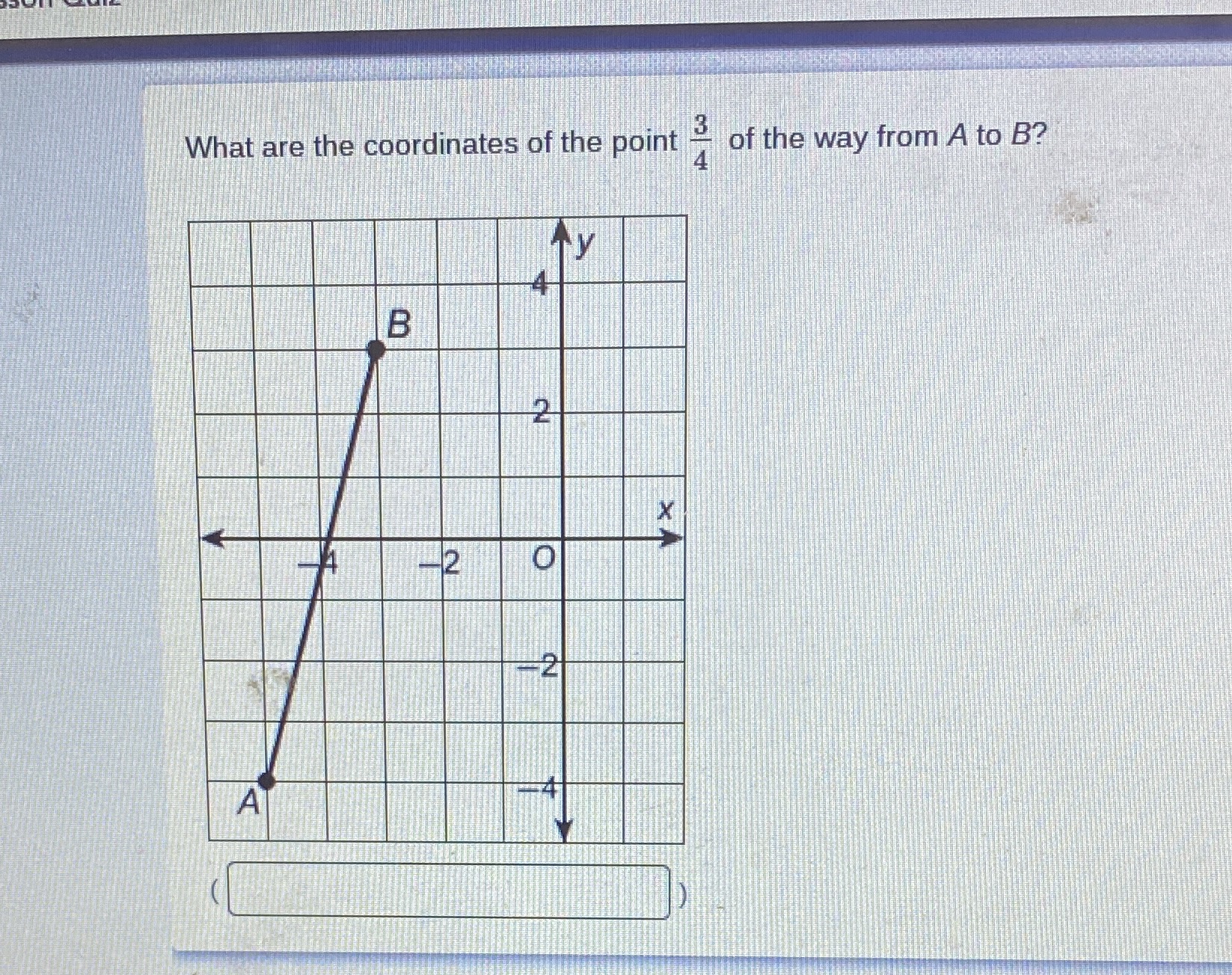 What are the coordinates of the point _ of the