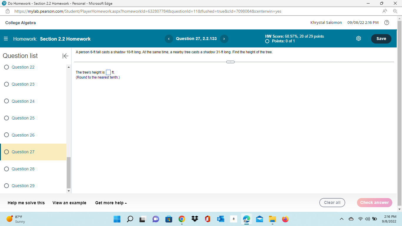 Do Homework - Section 2.2 Homework - Personal -