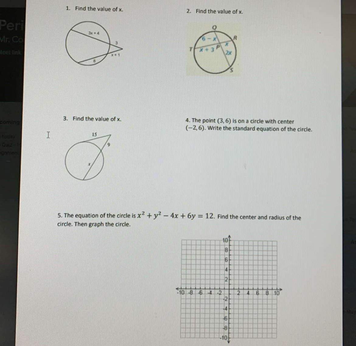 Please all questions 1. Find the value of x. 2.