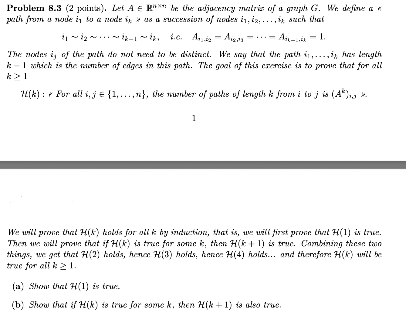 Problem 8.3 (2 points). Let A E Rx" be the